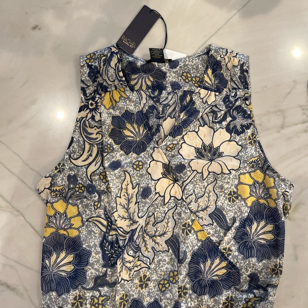 Rachel Rachel Roy floral print tank top sz M NWT